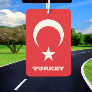 Love Turkey Car Air Freshener, Turkish Flag Freshener