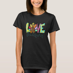 Love Turkey Cool Awesome Leaves Autumn Fall Thanks T-Shirt