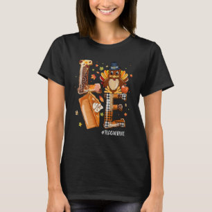 LOVE Turkey Pilgrim Pumpkin Pie Teacher Life Thank T-Shirt