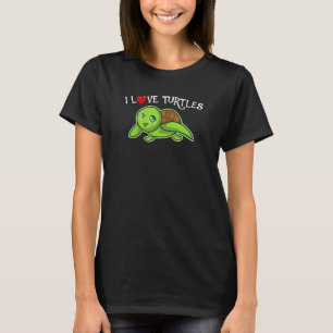LOVE TURTLES Heart Cute Toddler Girls Kids Mum Sea T-Shirt