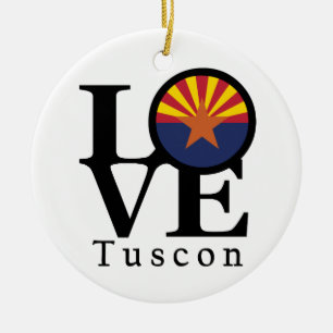 LOVE Tuscon AZ Ceramic Tree Decoration