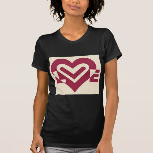 Love Two-Tone Wine Purple T-Shirt