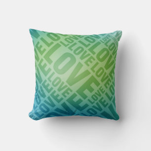 Love Type {green} Cushion