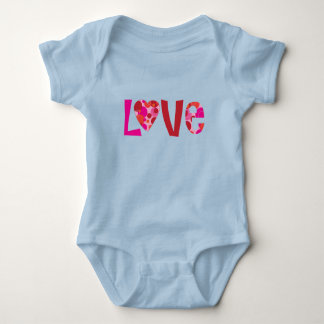 LOVE Typography Baby Bodysuit