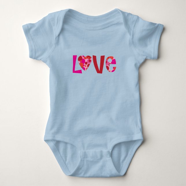 LOVE Typography Baby Bodysuit (Front)