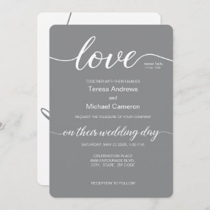 Love typography Elegant wedding script Invitation