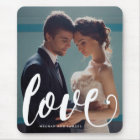 Love Typography Photo and Name Mousepad
