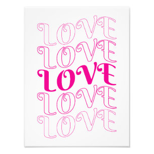 Love Typography Photo Print
