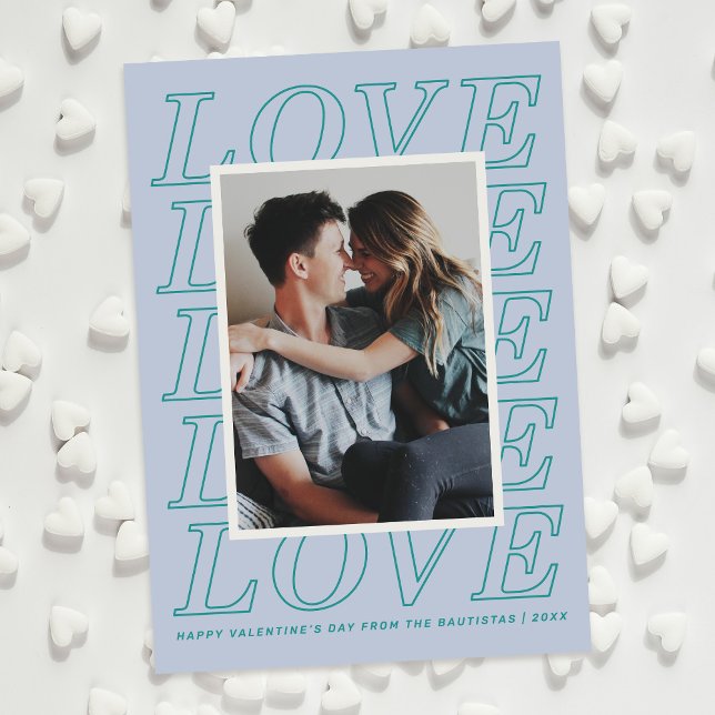 Love Typography Valentine's Day Card - Blue (Creator Uploaded)