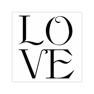 Love Typography Wedding Self-inking Stamp