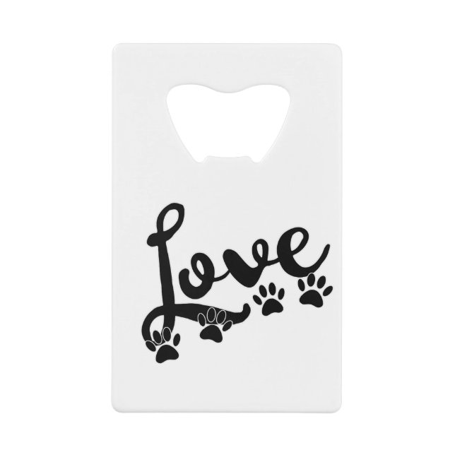 Love Typography With Dog Paw Prints (Front)
