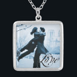 Love Typography Your Photo Template Silver Plated Necklace<br><div class="desc">Love Typography in 2-toned black and white design. You can choose one which matches your photo better or leave it as it is. You can also move text Love to wherever place that suits your taste/photo more. Great for Wedding/anniversary/family/pet/kids/engagement/Christmas Holiday photo. Click "customise it " button to get all the...</div>