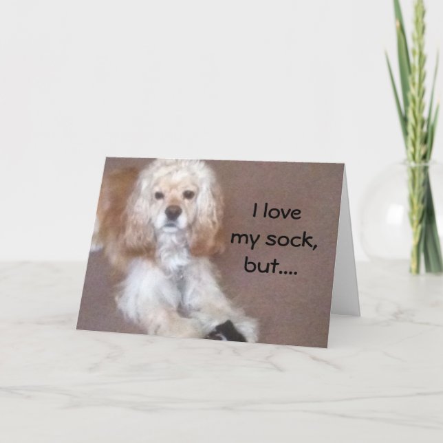 LOVE U MORE THAN SOCK BIRTHDAY CARD (Front)