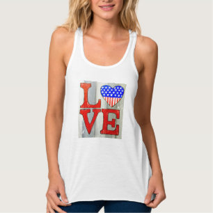 Love U.S.A. Heart tank top