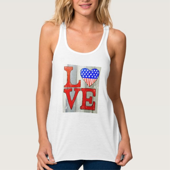Love U.S.A. Heart tank top (Front)