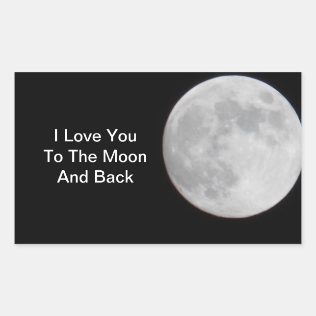 Love U to the Moon N back Stickers (Front)
