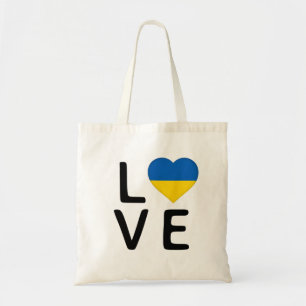 Love - Ukraine Flag Tote Bag