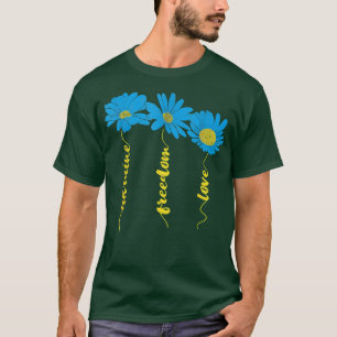 LOVE Ukraine Sunflower Ukrainian Flag Stand With U T-Shirt