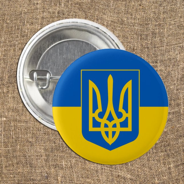 Love Ukraine & Ukrainian Flag fashion / sports fan 3 Cm Round Badge (Creator Uploaded)
