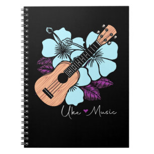 Love Ukulele Music Guitar Flowers Hawaii Notebook