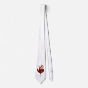Love Uncorked Elegant Wine Splash Wedding Gift Tie