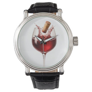 Love Uncorked Elegant Wine Splash Wedding Gift Watch