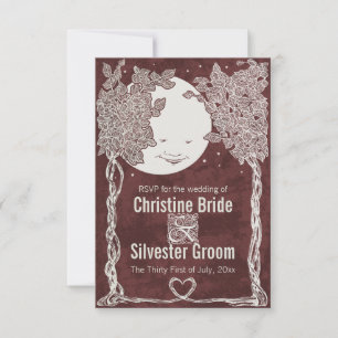 Love Under the Stars, 3.5x5 RSVP Card