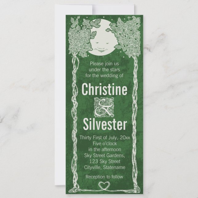 Love Under the Stars, wedding Invitation (Front)