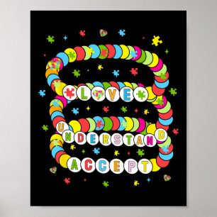 Love Understand Accept Autism Awareness Poster