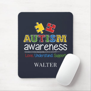 Love Understand Support Autism Awareness Mouse Pad