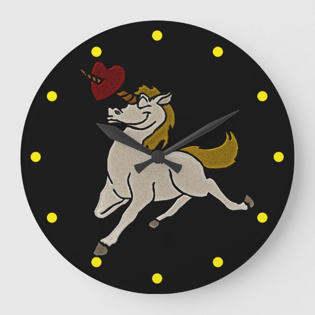 Love Unicorn Large Clock (Front)