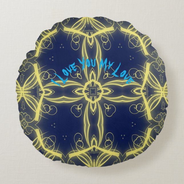 Love Unique Luxury Living Round Pillows (Front)