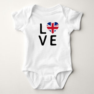 Love - United Kingdom Flag Baby Bodysuit