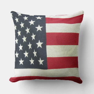 Love United States Flag and Toy Gun Throw Pillow