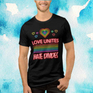 Love Unites Hate Divides Tri-Blend Shirt
