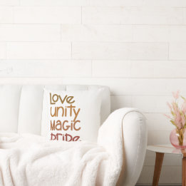 Love Unity Magic Pride Black Cushion