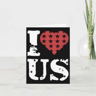 Love Us 4th Of July Memorial Day Veteran Day  Card