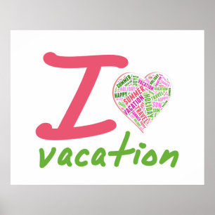 Love vacation poster