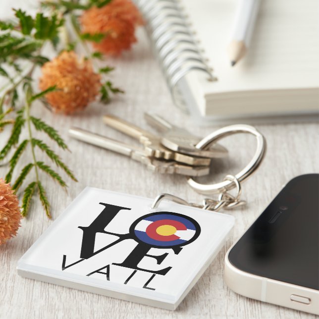 LOVE Vail Colorado  Key Ring (Front Right)