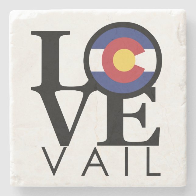 LOVE Vail Stone Coaster (Front)