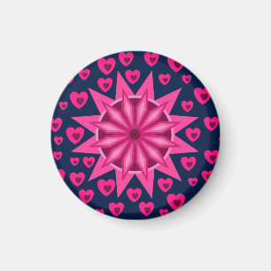 LOVE VALENTINE, BIRTHDAY PARTY GIFT WITH HEARTS MA MAGNET