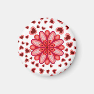 LOVE VALENTINE, BIRTHDAY PARTY GIFT WITH HEARTS MAGNET