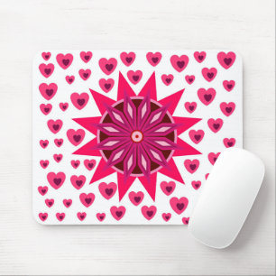 LOVE VALENTINE, BIRTHDAY PARTY GIFT WITH HEARTS MO MOUSE PAD