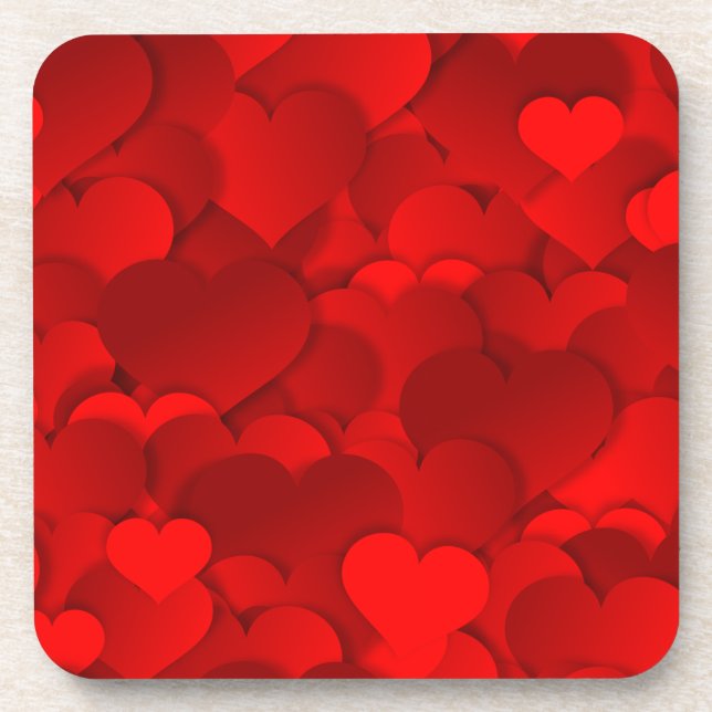 Love, Valentine, Day, Heart, Women, Pink, Rose Coaster (Front)