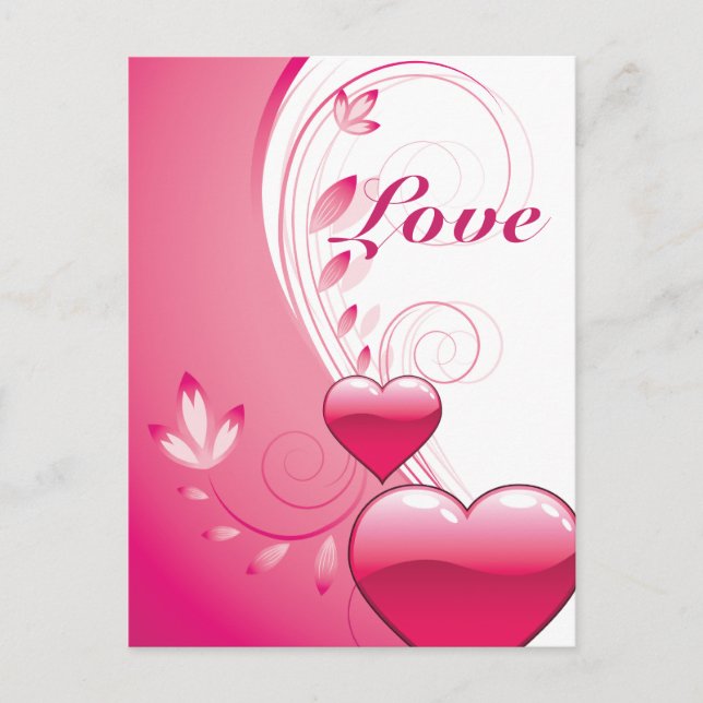 Love Valentine’s Day custom gifts Holiday Postcard (Front)