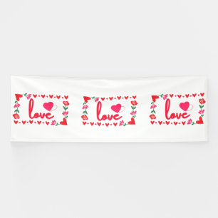 Love Valentine's Day 4x12 Vinyl Banner