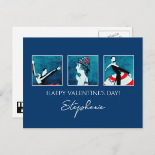 Love. Valentine's Day Art Deco Holiday Postcard