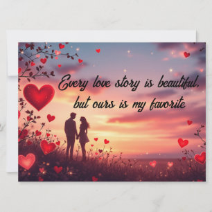 Love Valentine's Day card, Heart Holiday Card
