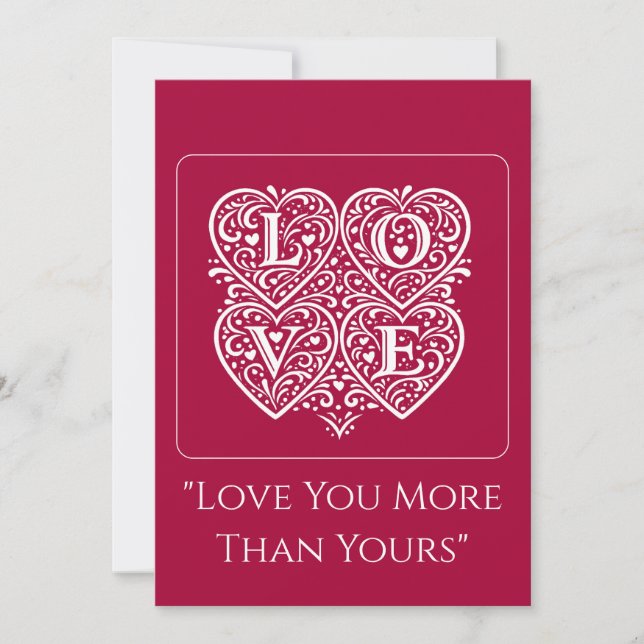 Love Valentines Day Cards – Romantic Love letters (Front)