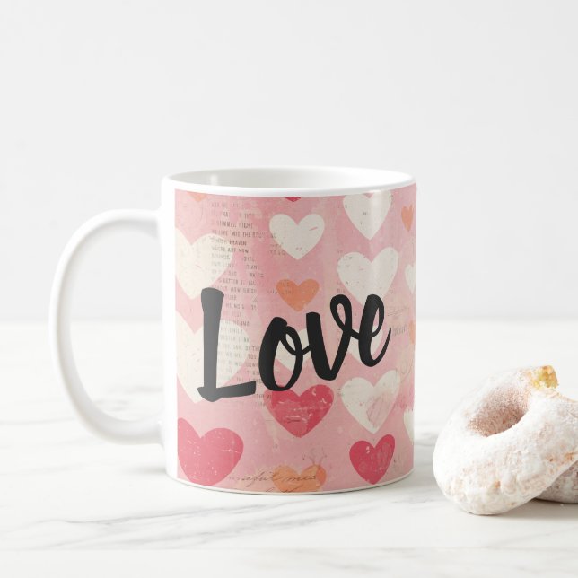 Love Valentine's Day Coffee Mug (With Donut)